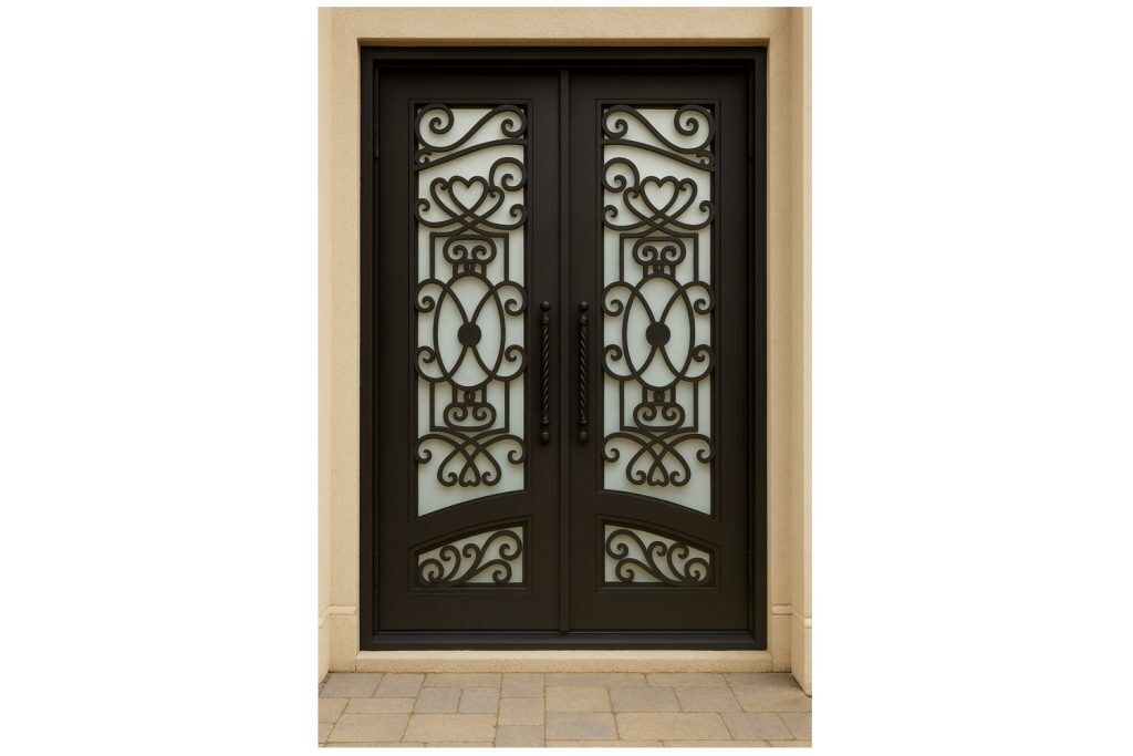 Nova Royal Series Wrought Iron Custom Exterior Door Style 066