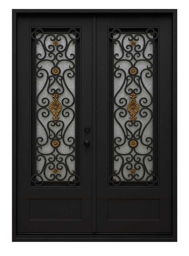 Nova Royal Series Wrought Iron Custom Exterior Door Style 068