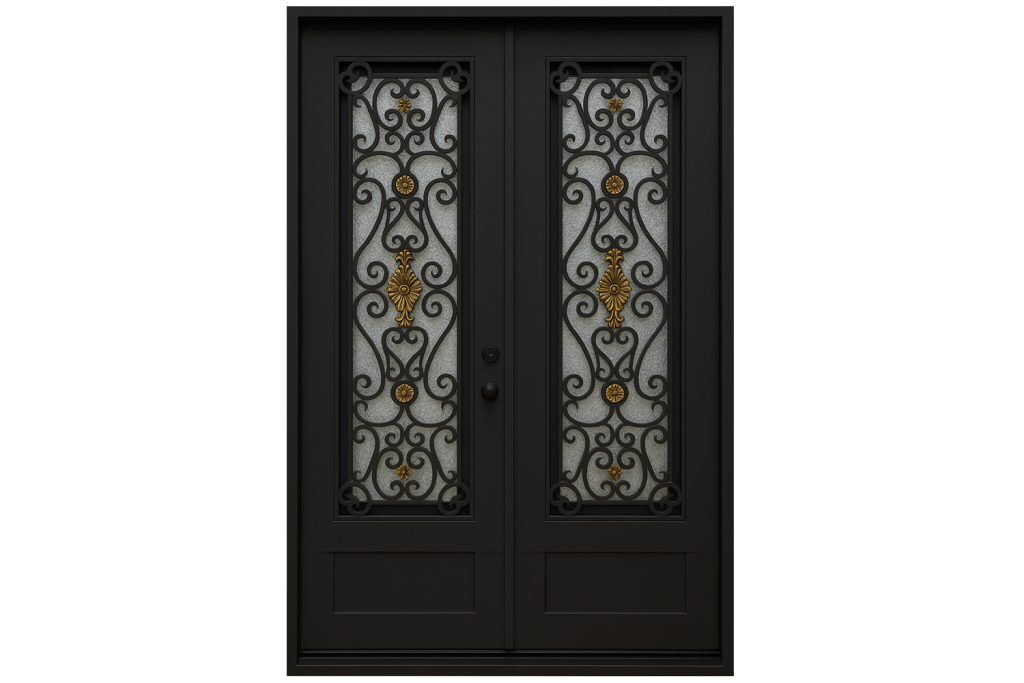 Nova Royal Series Wrought Iron Custom Exterior Door Style 068