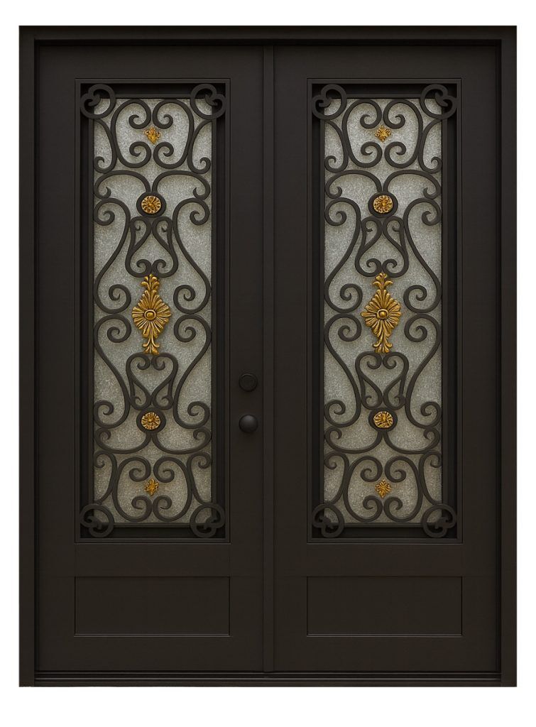 Nova Royal Series Wrought Iron Custom Exterior Door Style 069