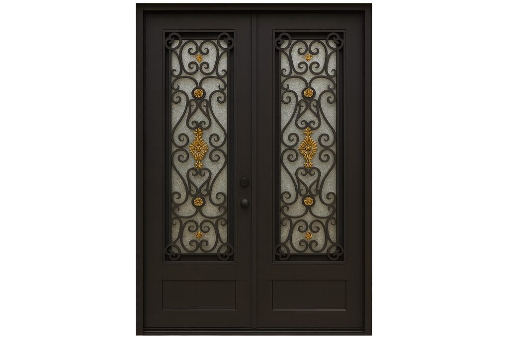 Nova Royal Series Wrought Iron Custom Exterior Door Style 069