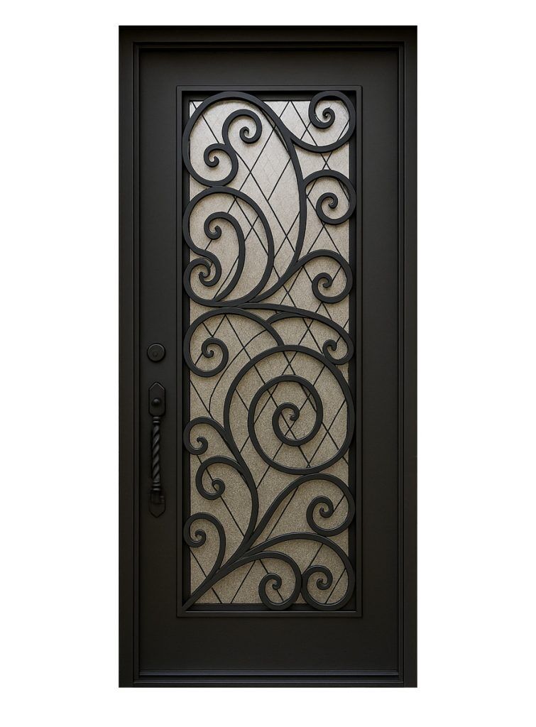 Nova Royal Series Wrought Iron Custom Exterior Door Style 072