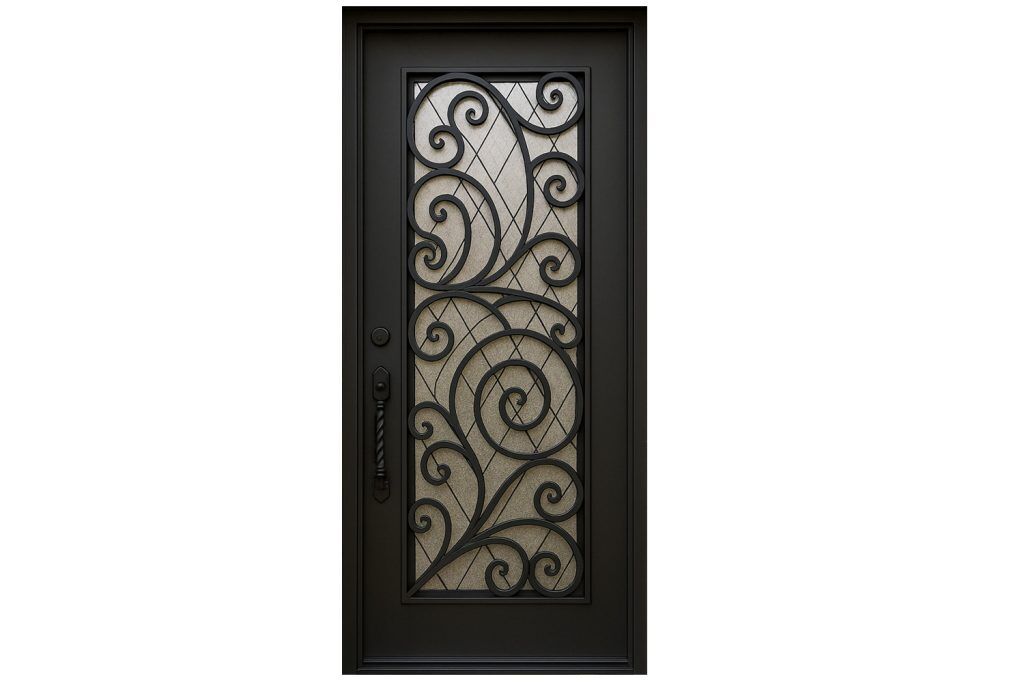 Nova Royal Series Wrought Iron Custom Exterior Door Style 072