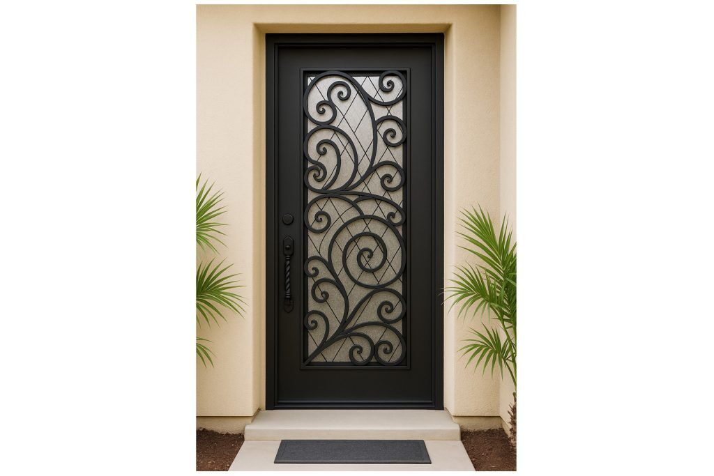 Nova Royal Series Wrought Iron Custom Exterior Door Style 072