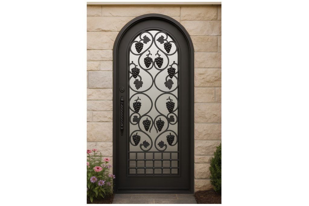 Nova Royal Series Wrought Iron Custom Exterior Door Style 073