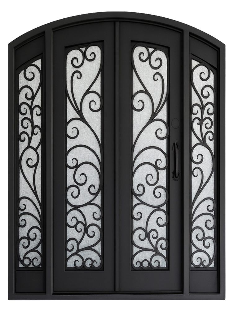 Nova Royal Series Wrought Iron Custom Exterior Door Style 075