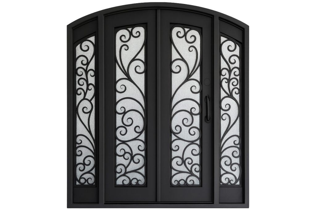 Nova Royal Series Wrought Iron Custom Exterior Door Style 075