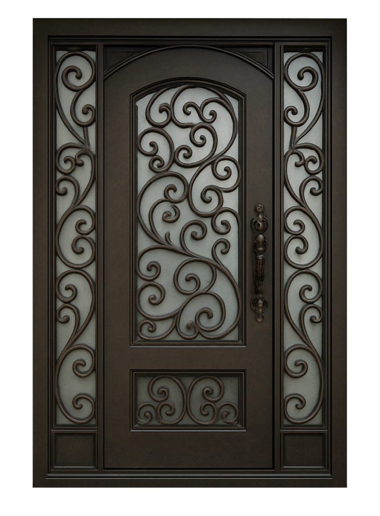 Nova Royal Series Wrought Iron Custom Exterior Door Style 076
