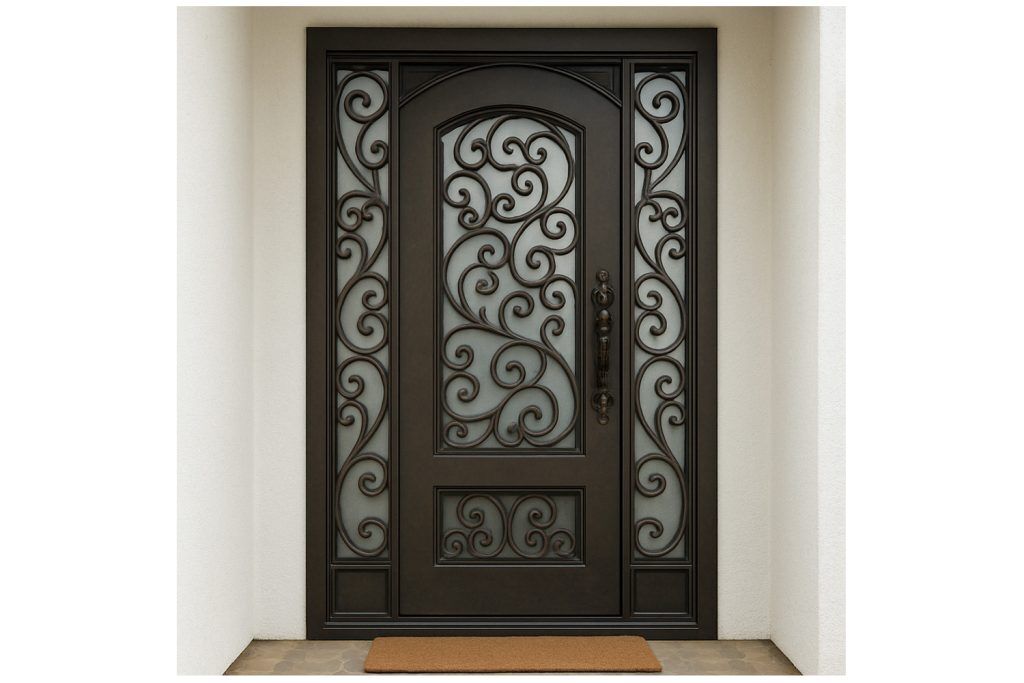 Nova Royal Series Wrought Iron Custom Exterior Door Style 076