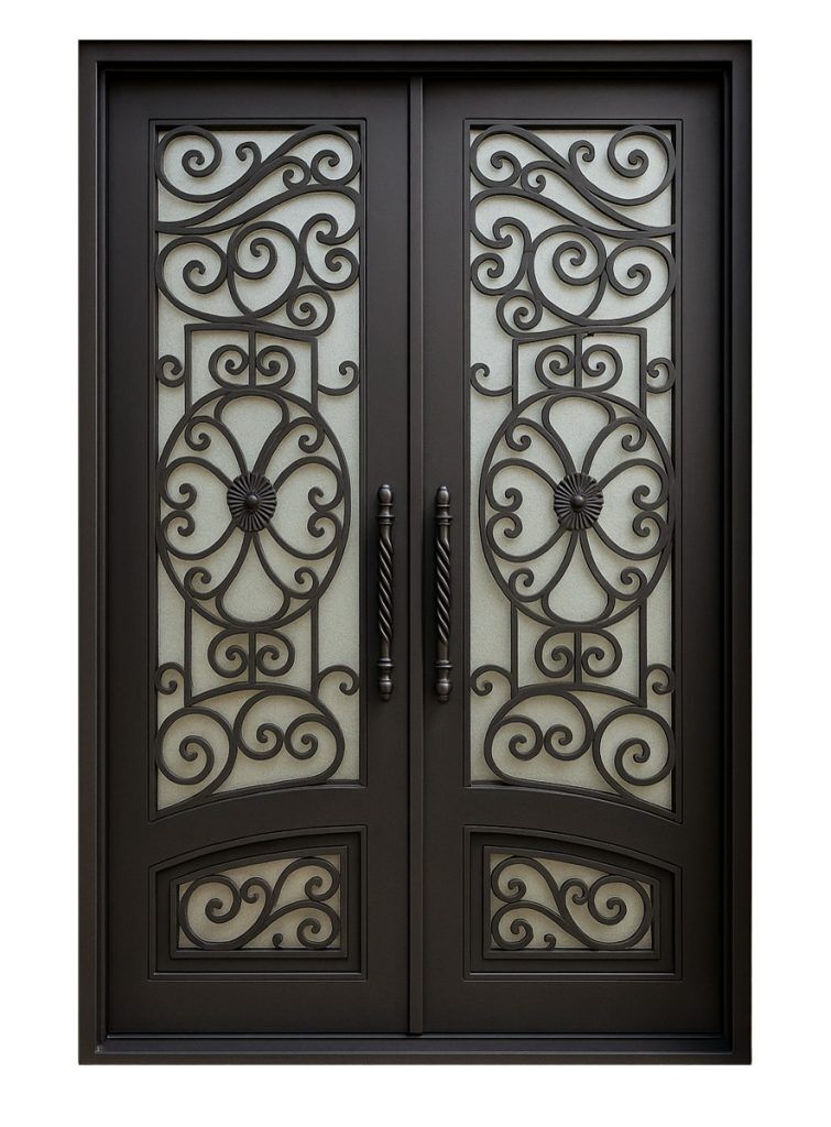 Nova Royal Series Wrought Iron Custom Exterior Door Style 077