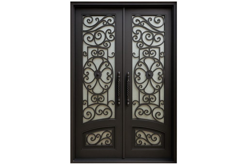 Nova Royal Series Wrought Iron Custom Exterior Door Style 077