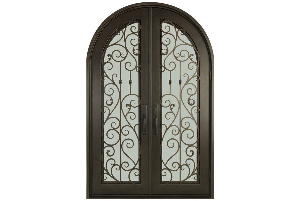 Nova Royal Series Wrought Iron Custom Exterior Door Style 080