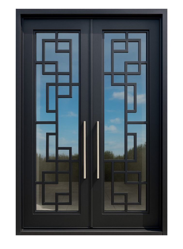 Nova Royal Series Wrought Iron Custom Exterior Door Style 081