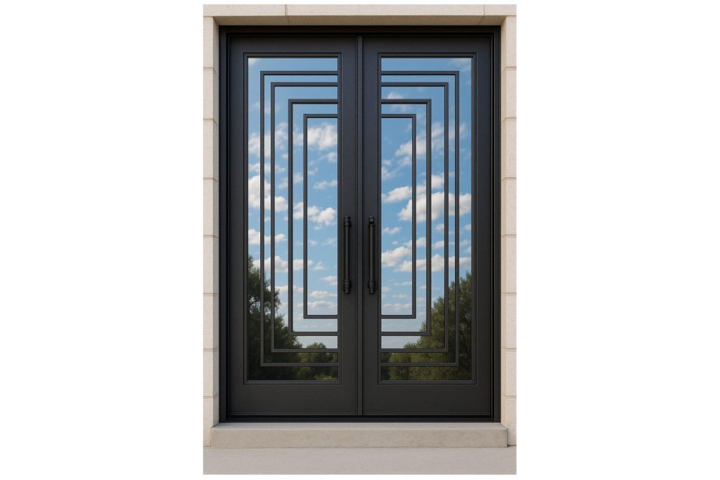 Nova Royal Series Wrought Iron Custom Exterior Door Style 082