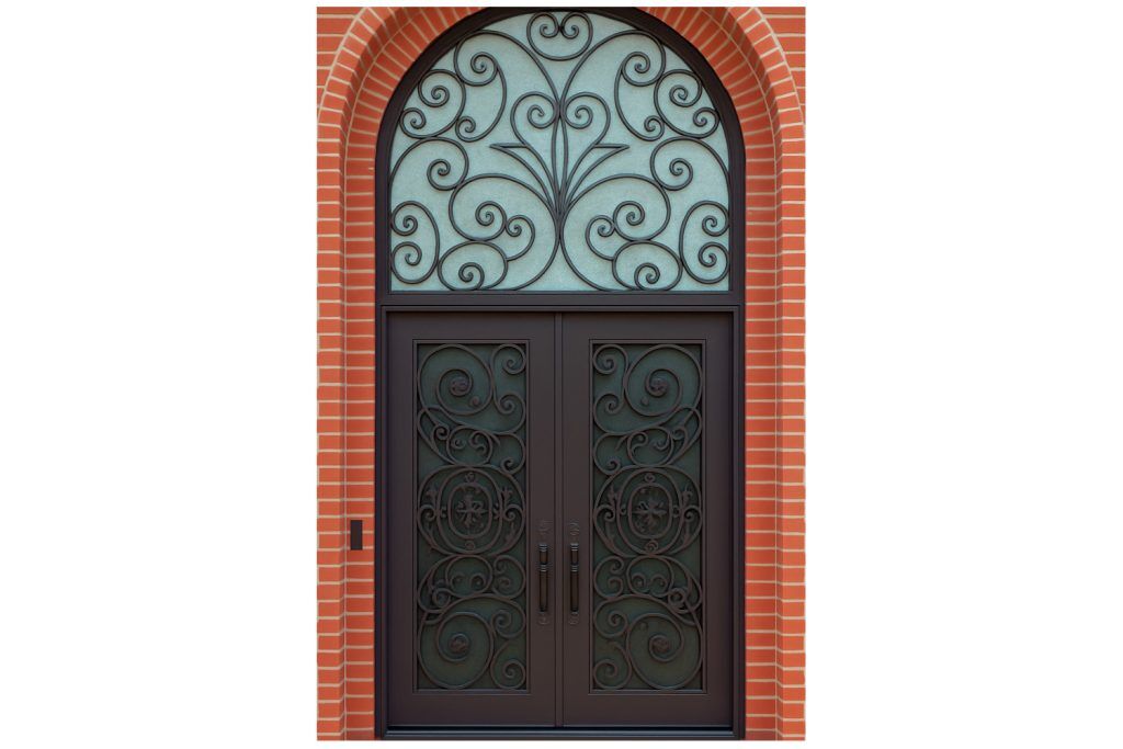 Nova Royal Series Wrought Iron Custom Exterior Door Style 083
