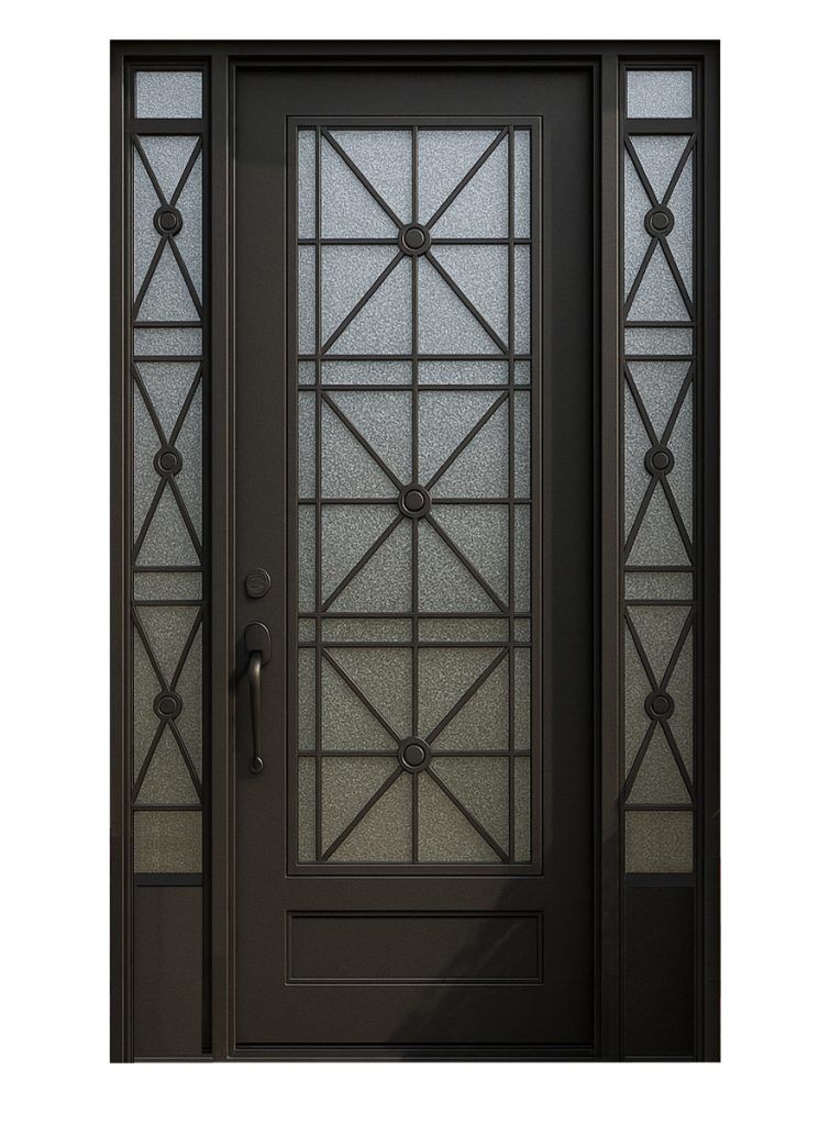 Nova Royal Series Wrought Iron Custom Exterior Door Style 084