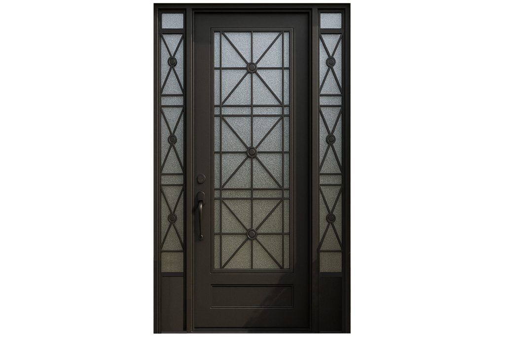 Nova Royal Series Wrought Iron Custom Exterior Door Style 084