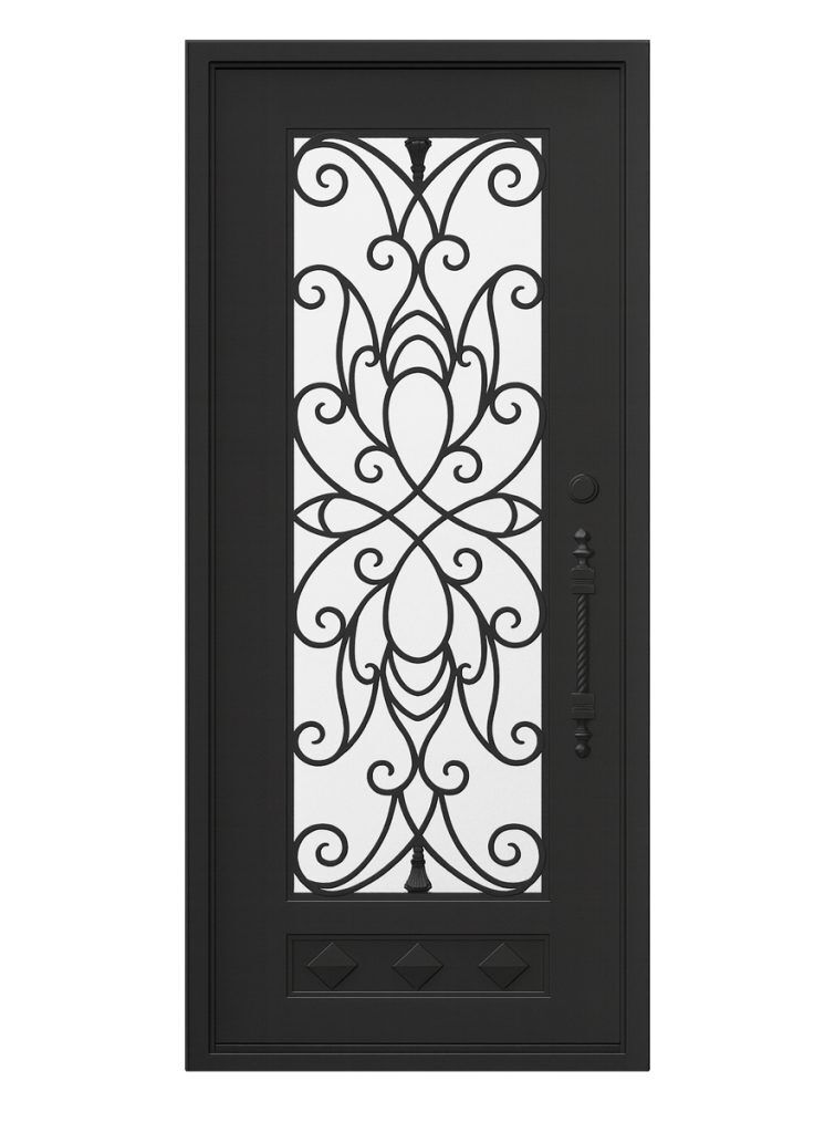 Nova Royal Series Wrought Iron Custom Exterior Door Style 087