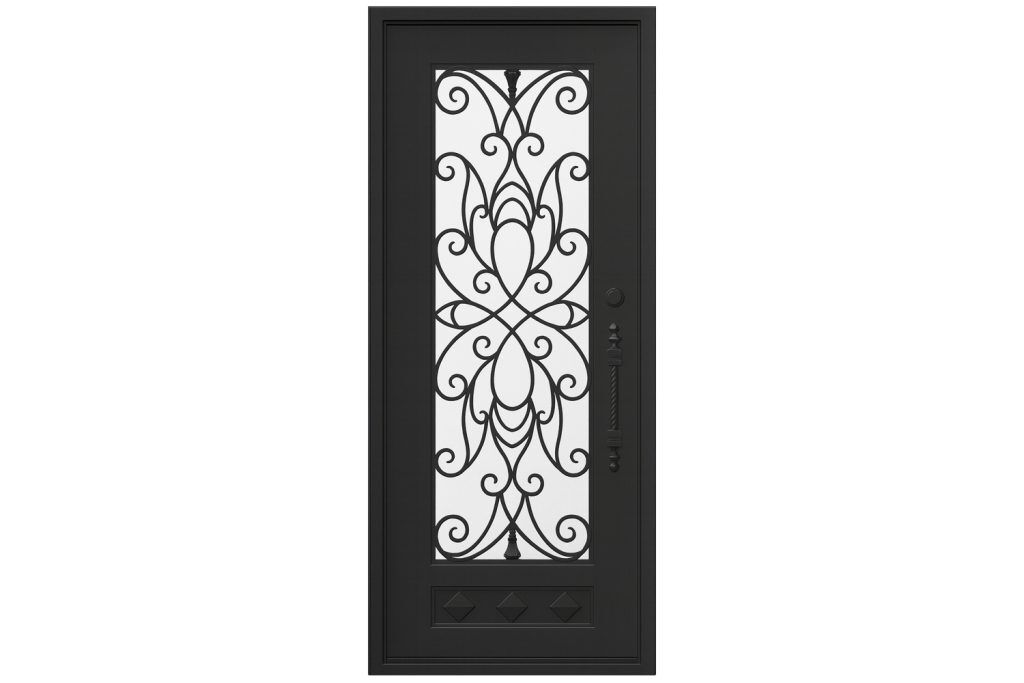 Nova Royal Series Wrought Iron Custom Exterior Door Style 087