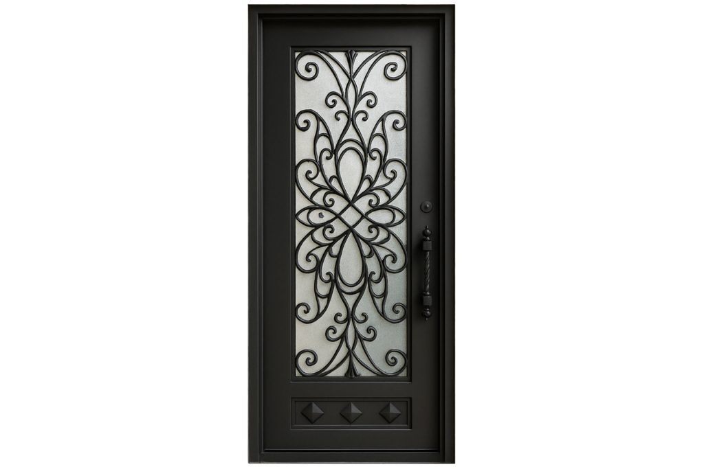 Nova Royal Series Wrought Iron Custom Exterior Door Style 088