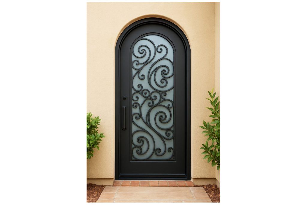Nova Royal Series Wrought Iron Custom Exterior Door Style 089
