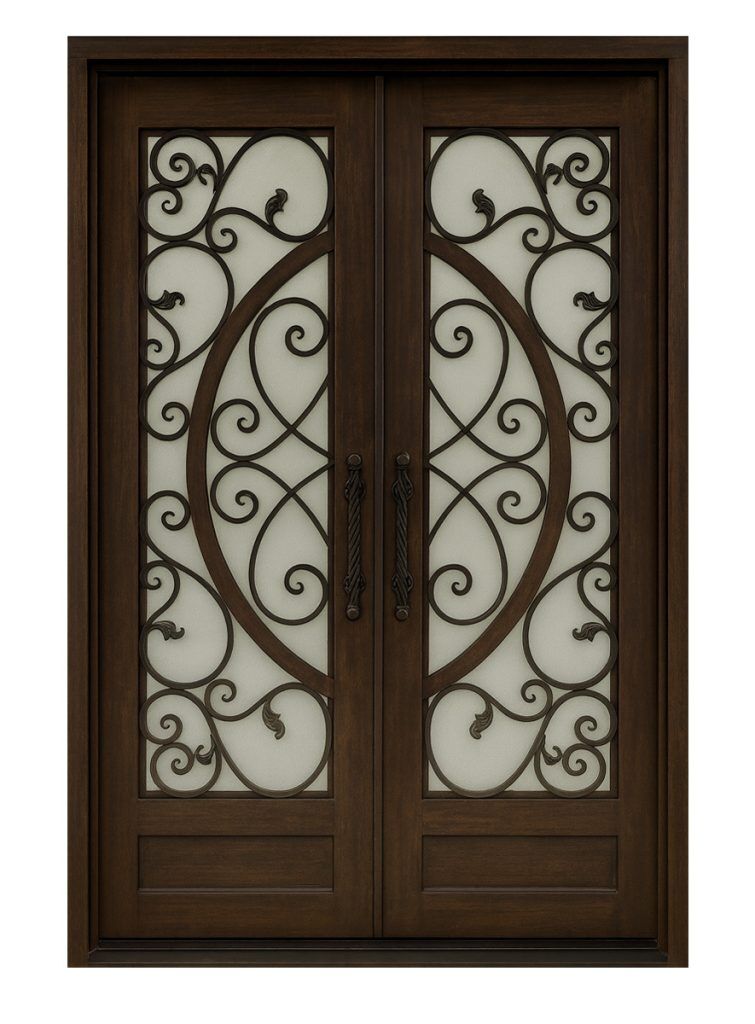 Nova Royal Series Wrought Iron Custom Exterior Door Style 094