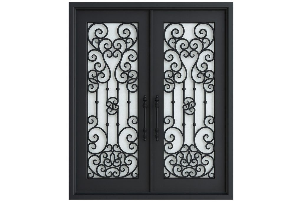 Nova Royal Series Wrought Iron Custom Exterior Door Style 096