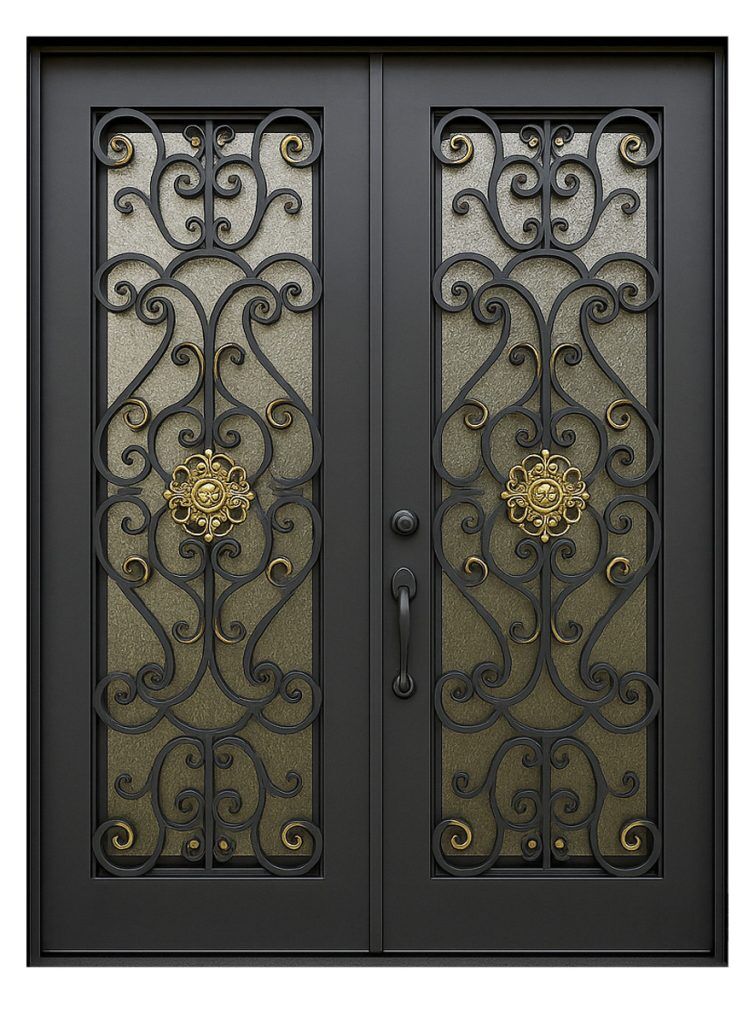 Nova Royal Series Wrought Iron Custom Exterior Door Style 097
