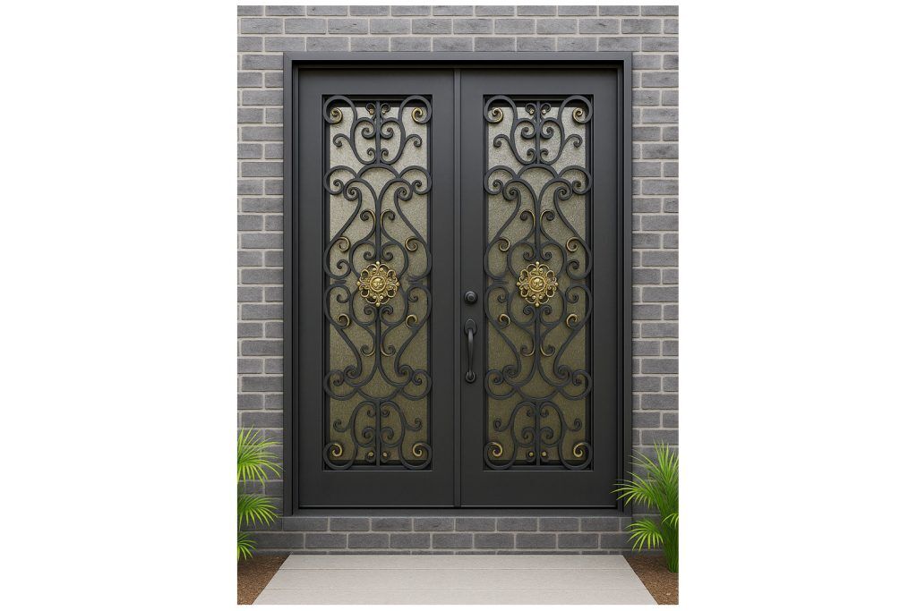 Nova Royal Series Wrought Iron Custom Exterior Door Style 097