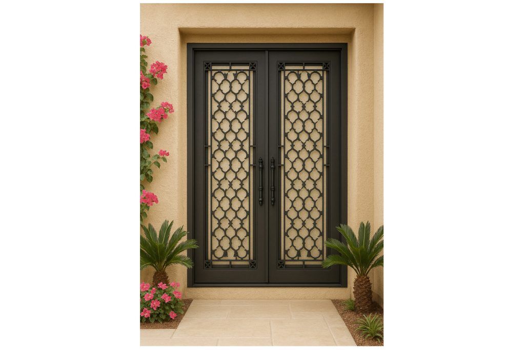 Nova Royal Series Wrought Iron Custom Exterior Door Style 099