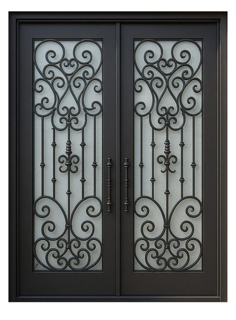 Nova Royal Series Wrought Iron Custom Exterior Door Style 100