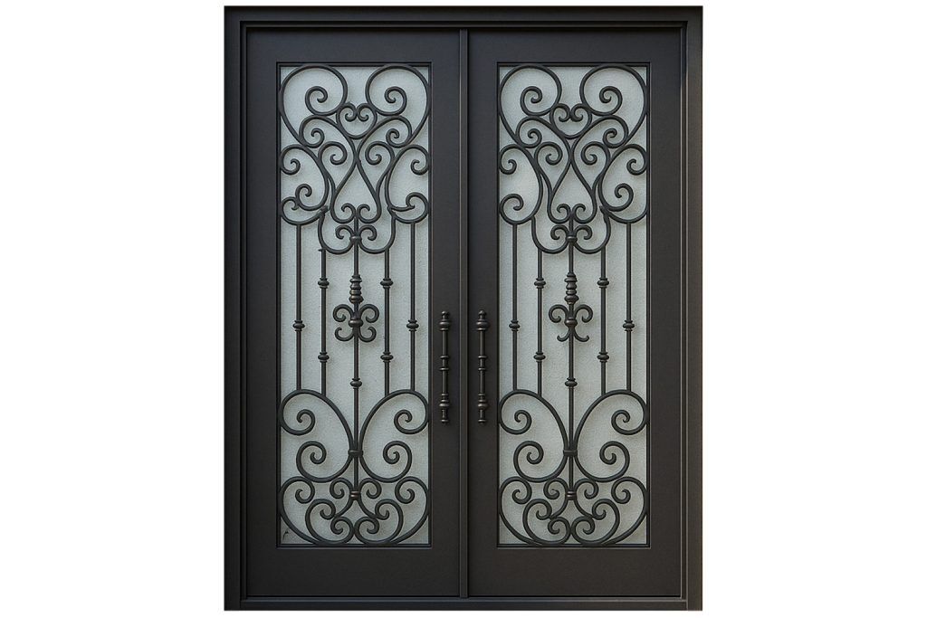 Nova Royal Series Wrought Iron Custom Exterior Door Style 100