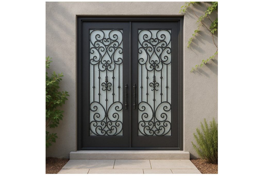 Nova Royal Series Wrought Iron Custom Exterior Door Style 100