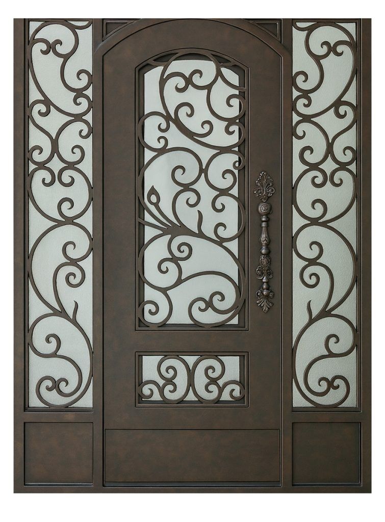 Nova Royal Series Wrought Iron Custom Exterior Door Style 102