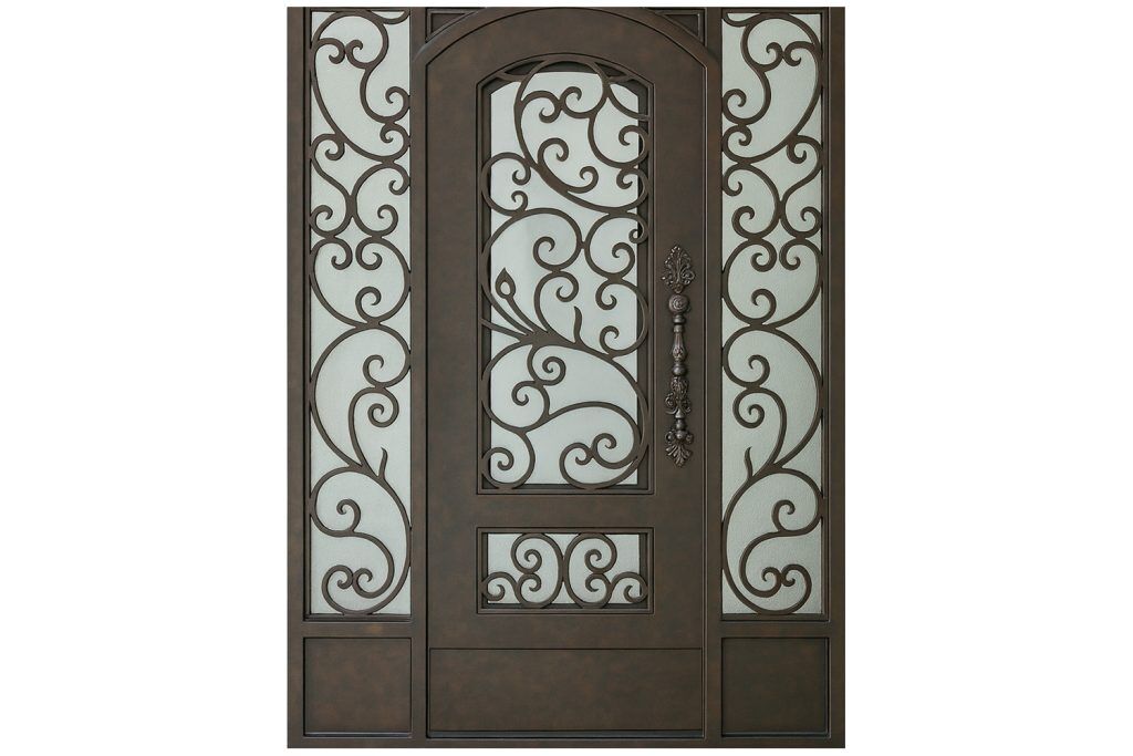 Nova Royal Series Wrought Iron Custom Exterior Door Style 102