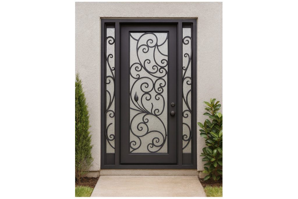 Nova Royal Series Wrought Iron Custom Exterior Door Style 103