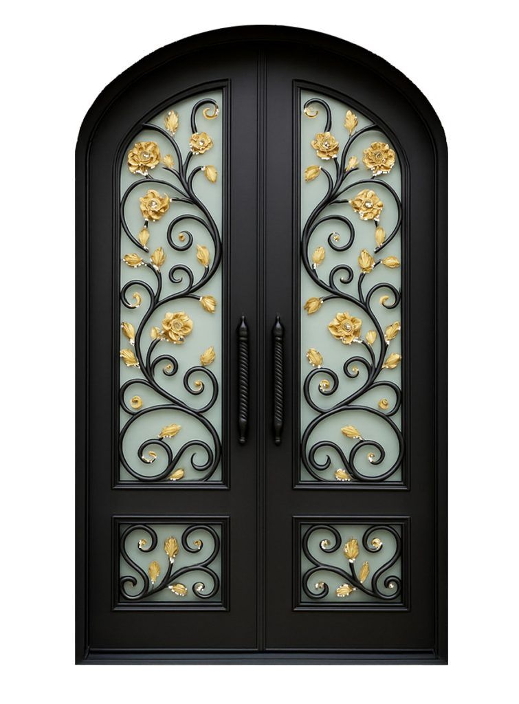 Nova Royal Series Wrought Iron Custom Exterior Door Style 106