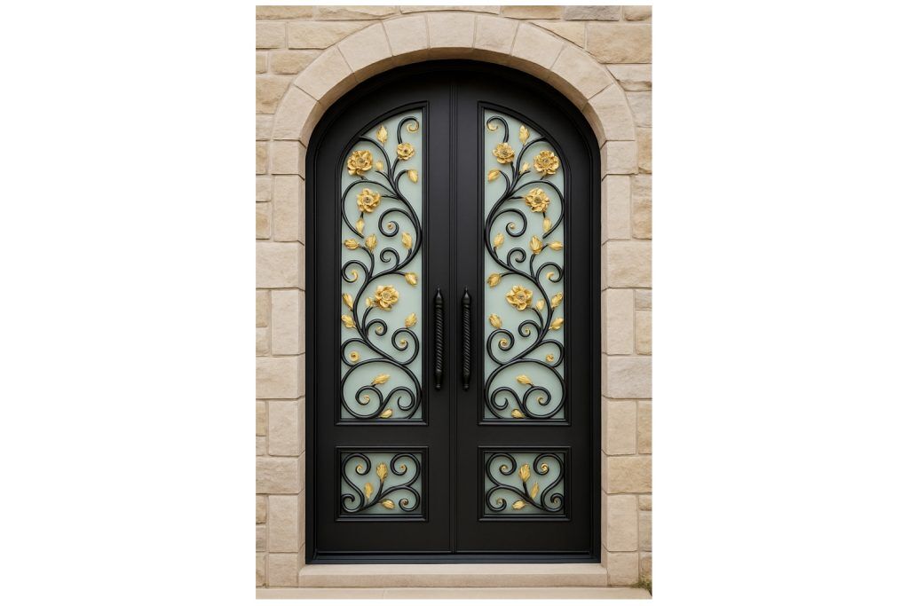 Nova Royal Series Wrought Iron Custom Exterior Door Style 106