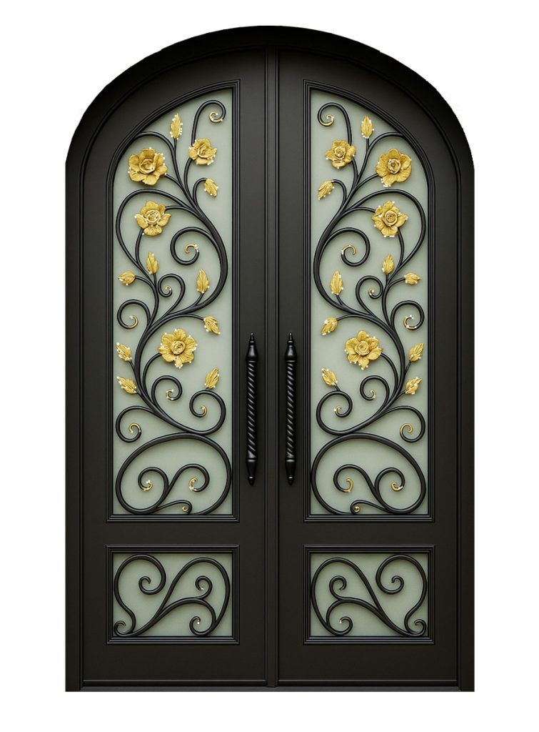 Nova Royal Series Wrought Iron Custom Exterior Door Style 107