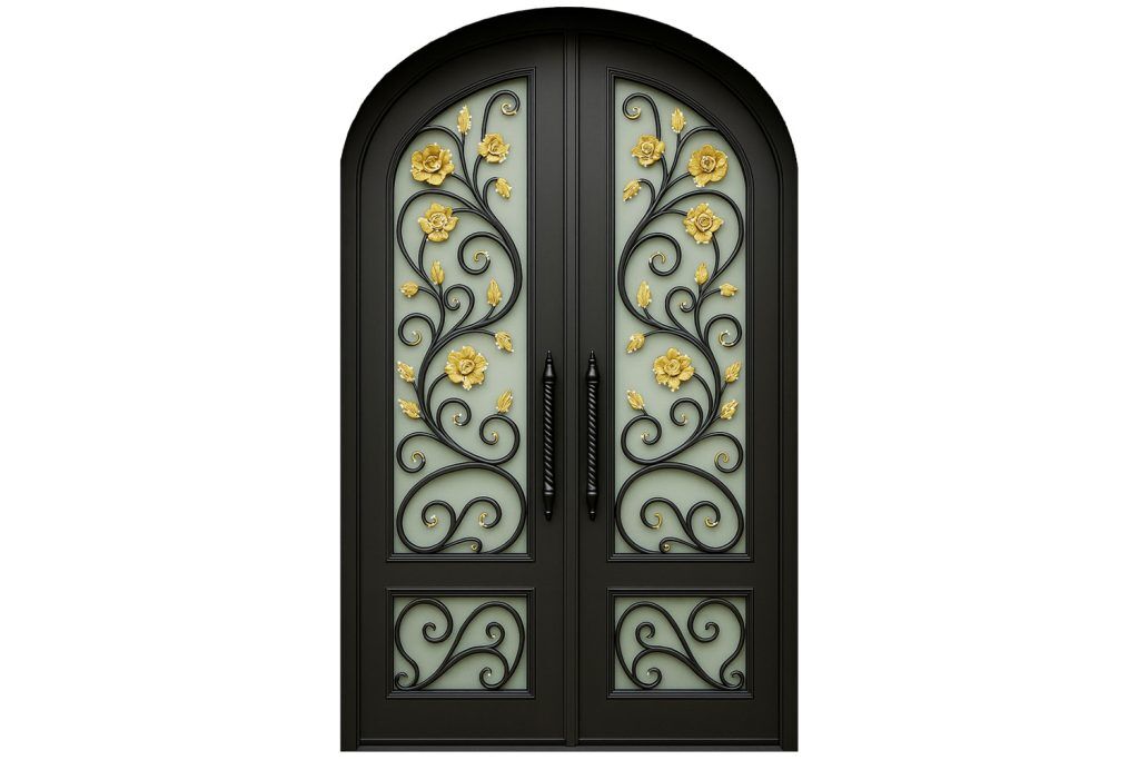 Nova Royal Series Wrought Iron Custom Exterior Door Style 107