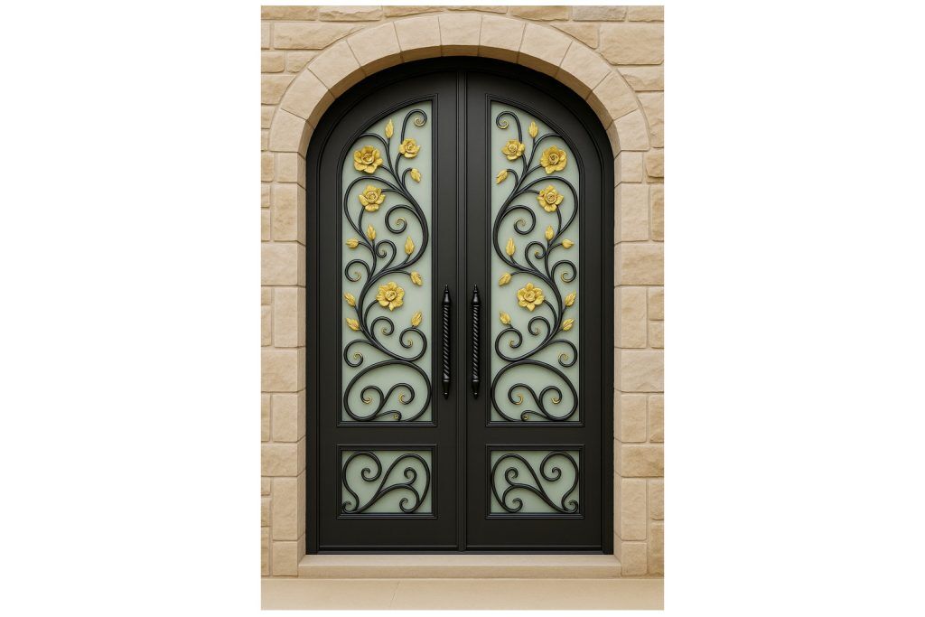 Nova Royal Series Wrought Iron Custom Exterior Door Style 107