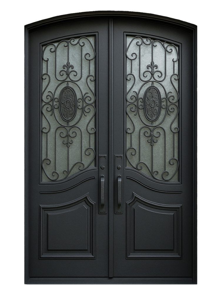 Nova Royal Series Wrought Iron Custom Exterior Door Style 114
