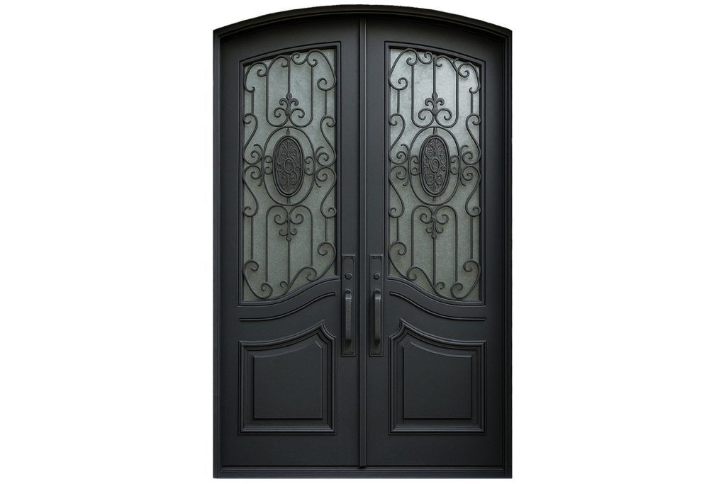 Nova Royal Series Wrought Iron Custom Exterior Door Style 114