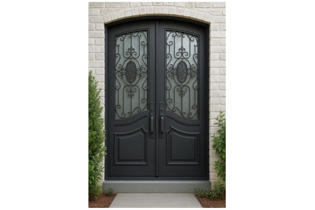 Nova Royal Series Wrought Iron Custom Exterior Door Style 114