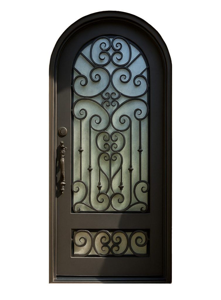 Nova Royal Series Wrought Iron Custom Exterior Door Style 116