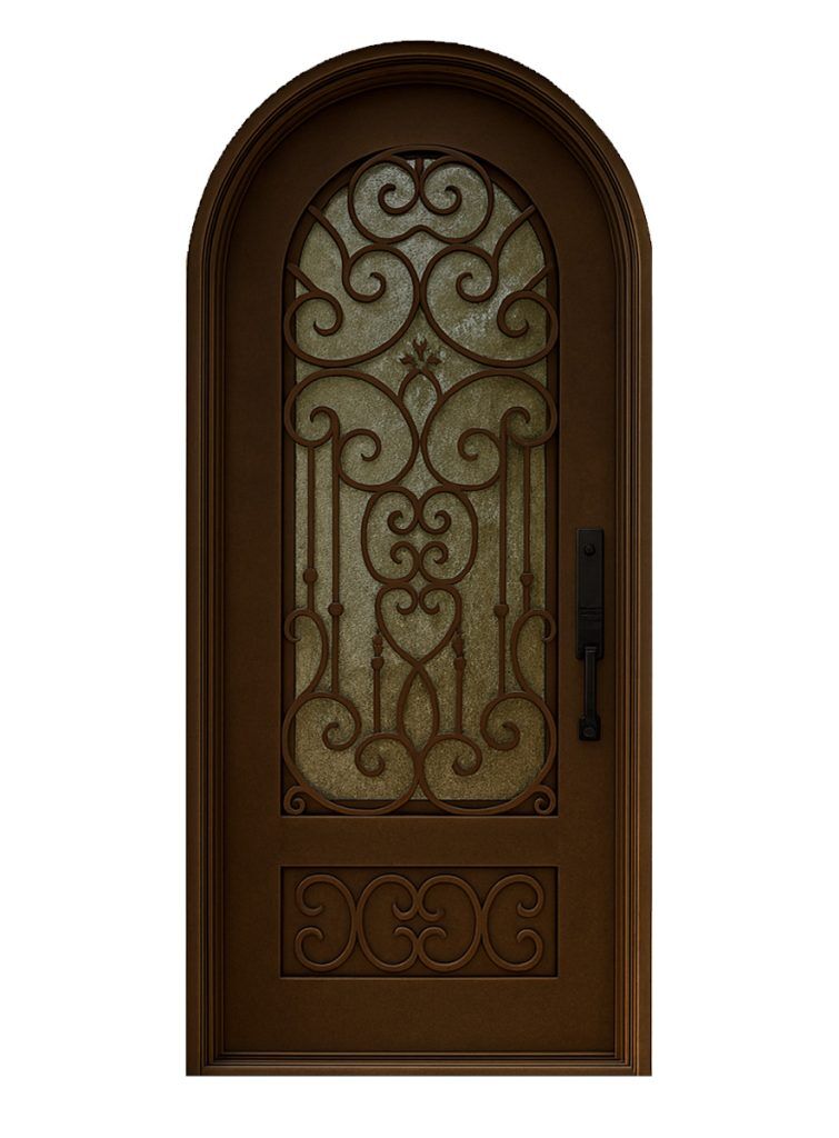 Nova Royal Series Wrought Iron Custom Exterior Door Style 117