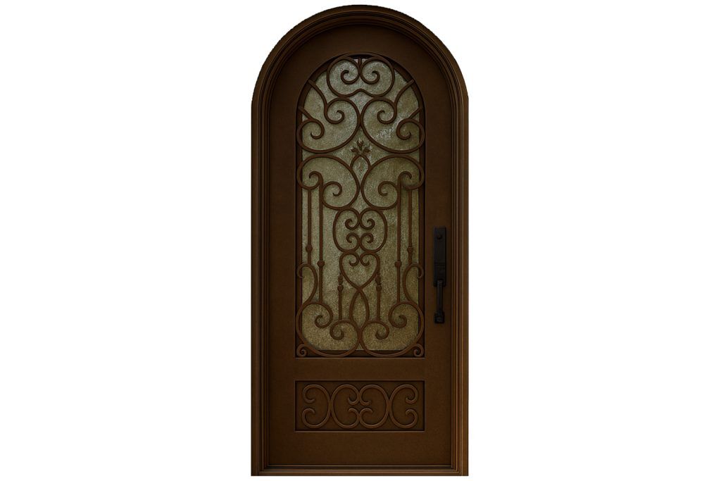 Nova Royal Series Wrought Iron Custom Exterior Door Style 117