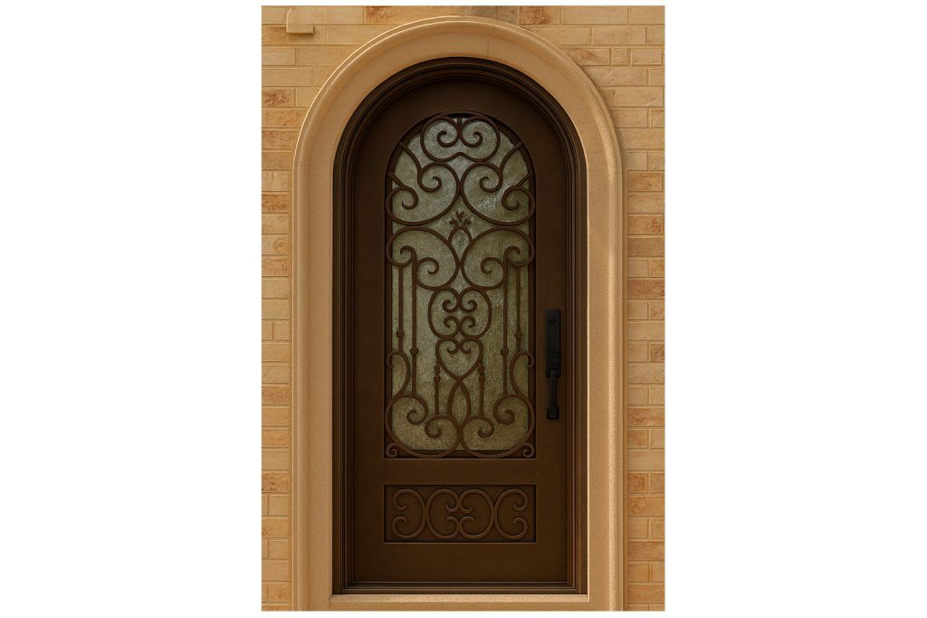 Nova Royal Series Wrought Iron Custom Exterior Door Style 117