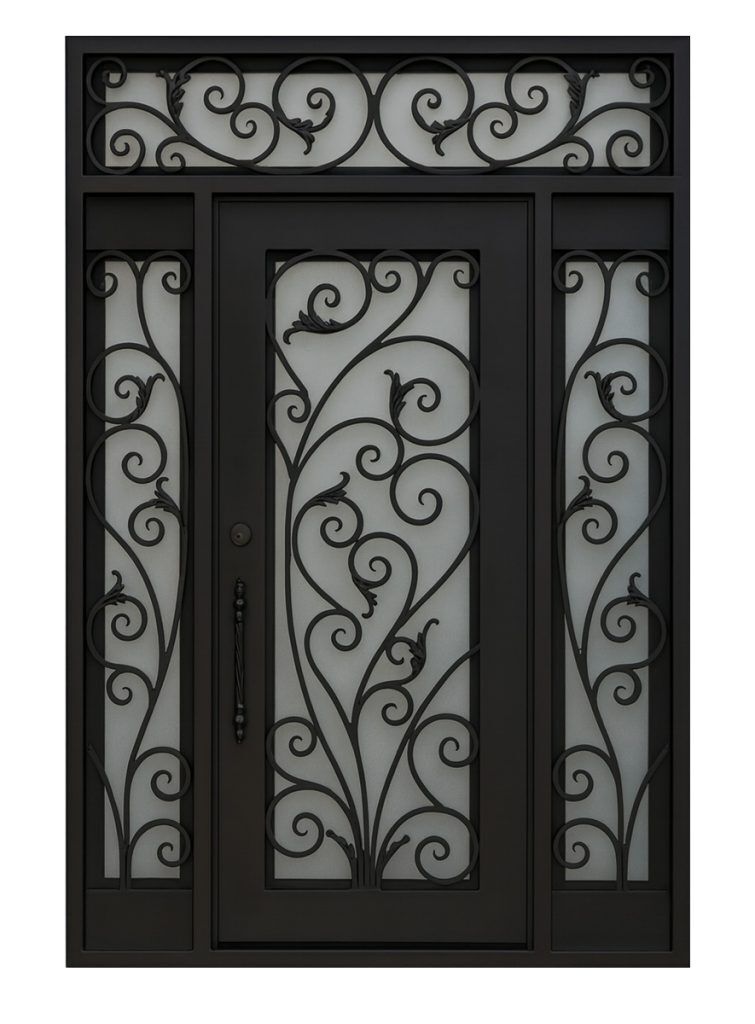 Nova Royal Series Wrought Iron Custom Exterior Door Style 121