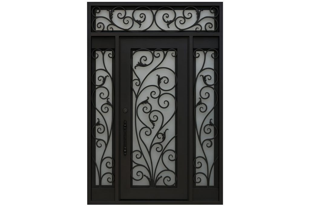 Nova Royal Series Wrought Iron Custom Exterior Door Style 121